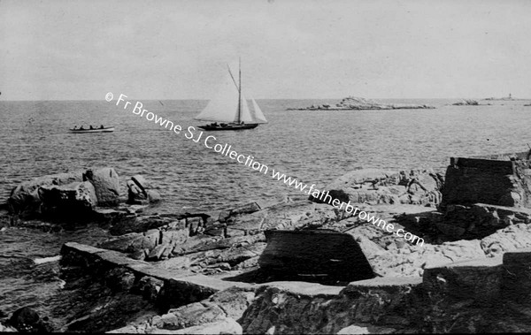 YACHT APPROACHING DALKEY ISLAND